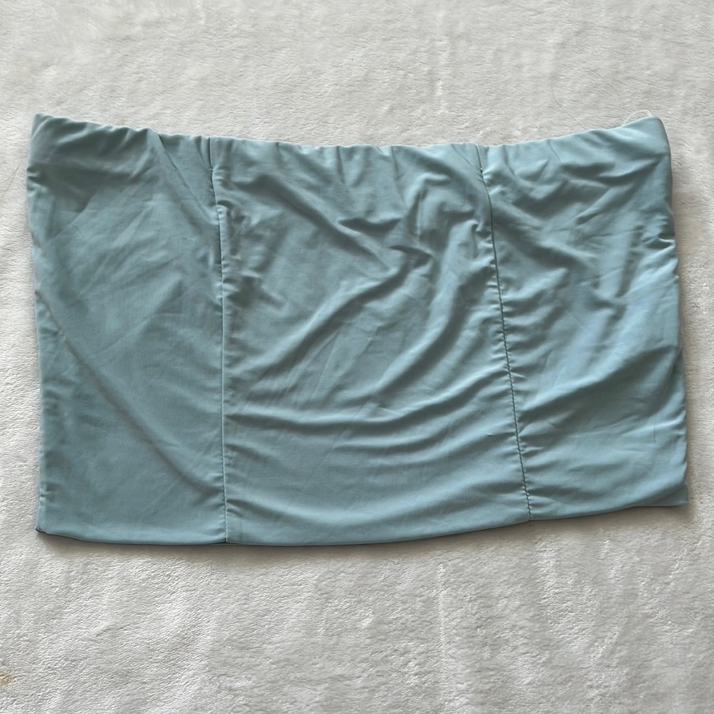 Blue Bandeau Top